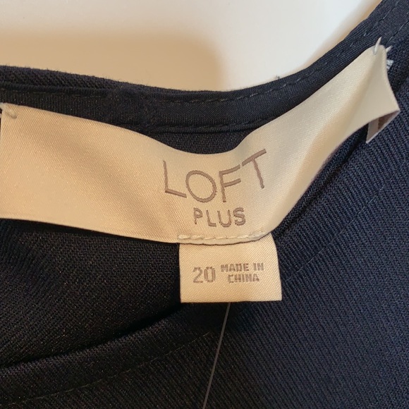 NWT Loft sleeveless dress NAVY BLUE 20 PLUS SIZE - Picture 3 of 5